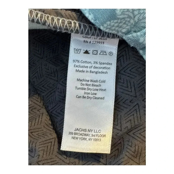 NEW JACHS New York Men's Chino Shorts Size 32 Blue Pineapple Geometric NWT - Picture 5 of 5